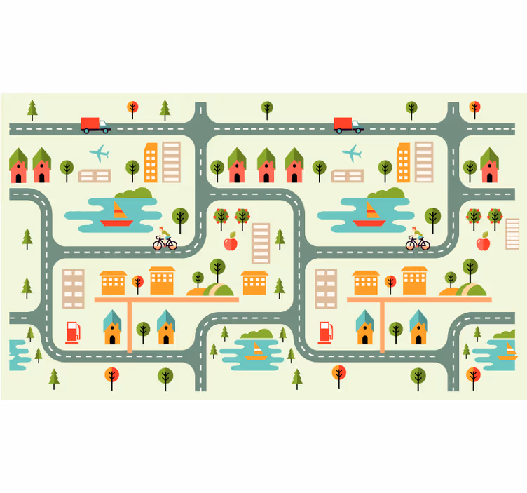 Blind kids road playmat for children - TenStickers