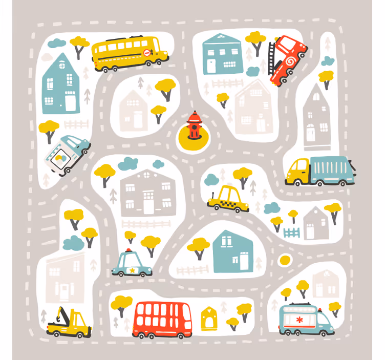 Blind kids city nordic style - TenStickers