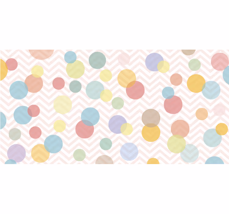 Blind kids colorful polka dot chevron - TenStickers