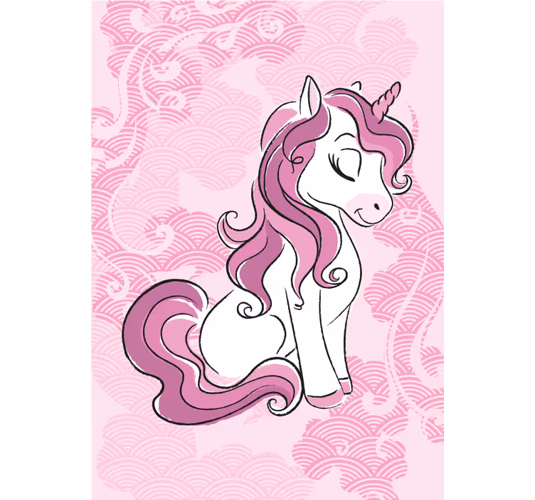Blind kids unicorn jumping on clouds - TenStickers