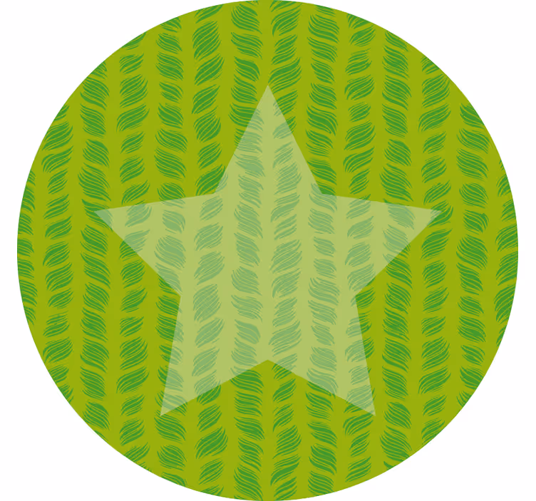 Blind kids vinyl rug with star in a circle - TenStickers