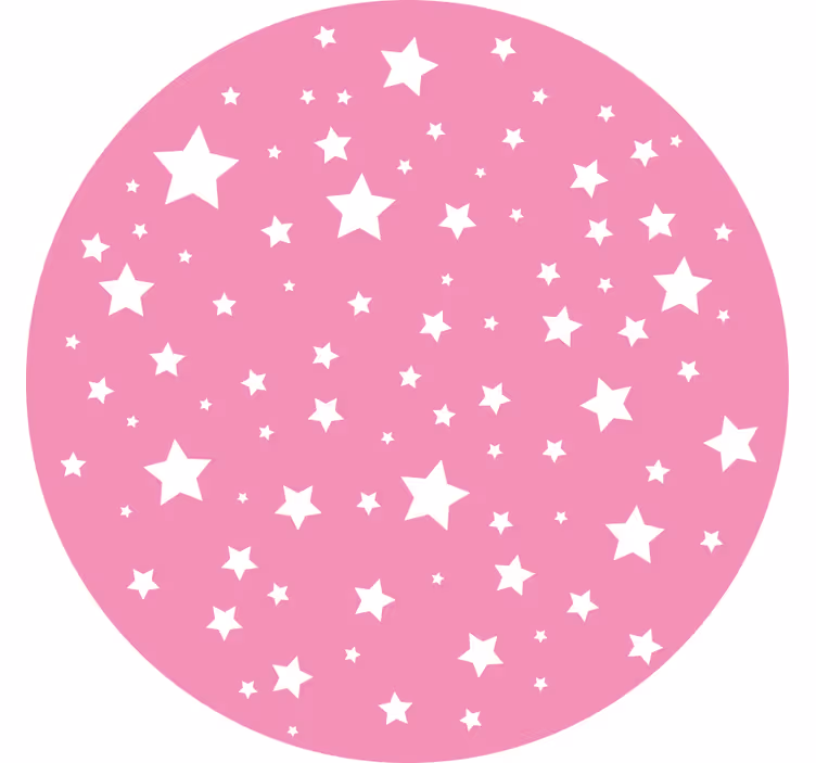 Blind kids pink stars round - TenStickers
