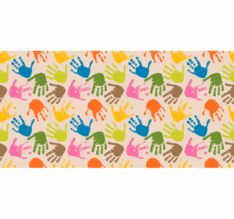 Blind kids watercolor hands on beige background - TenStickers