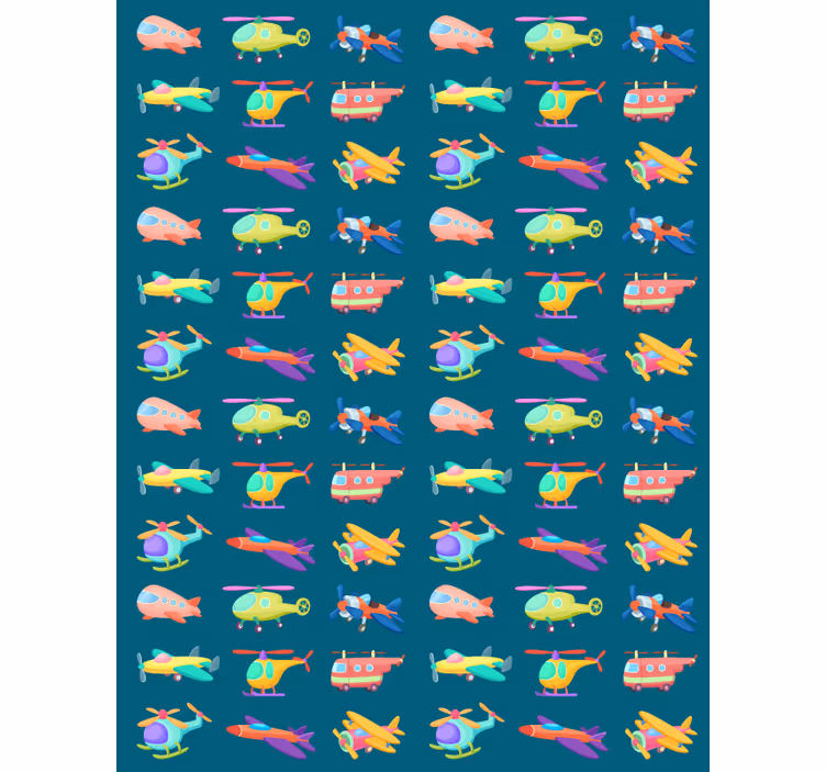 Blind kids colorful planes and aircraft - TenStickers
