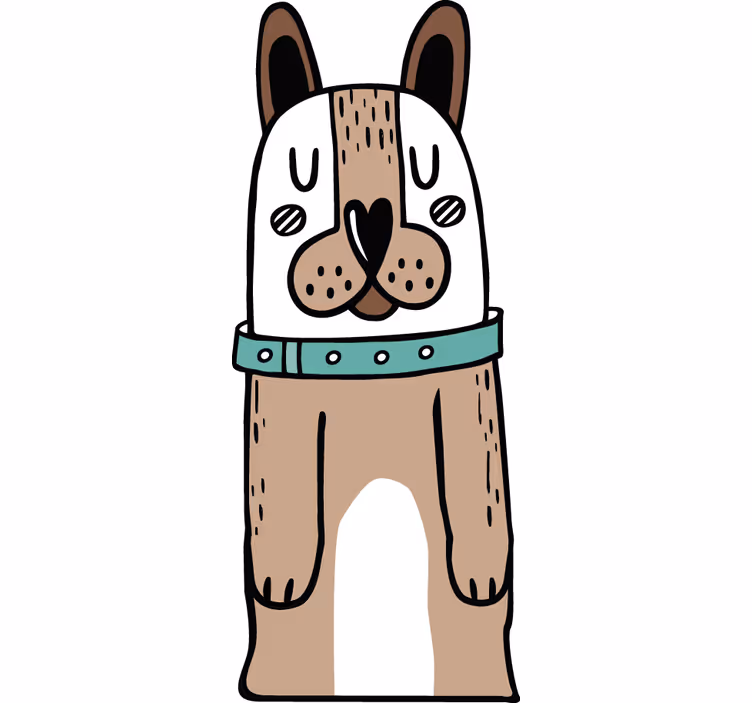 Blind kids dog door vinyl - TenStickers