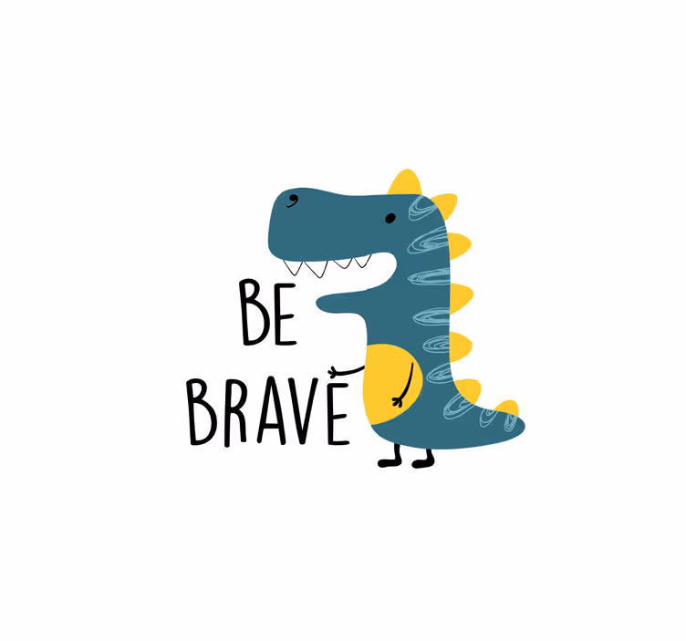 Blind kids nordic dinosaur be brave - TenStickers