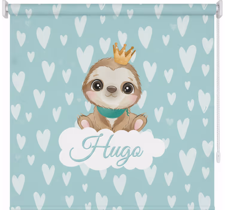 Blind kids cute sloth for boy with name - TenStickers