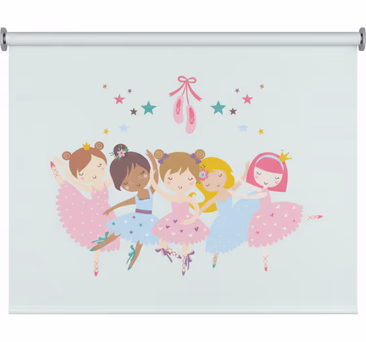 Blind kids ballet stars colorful illustration - TenStickers