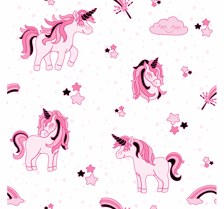 Blind kids doodle style unicorn world - TenStickers