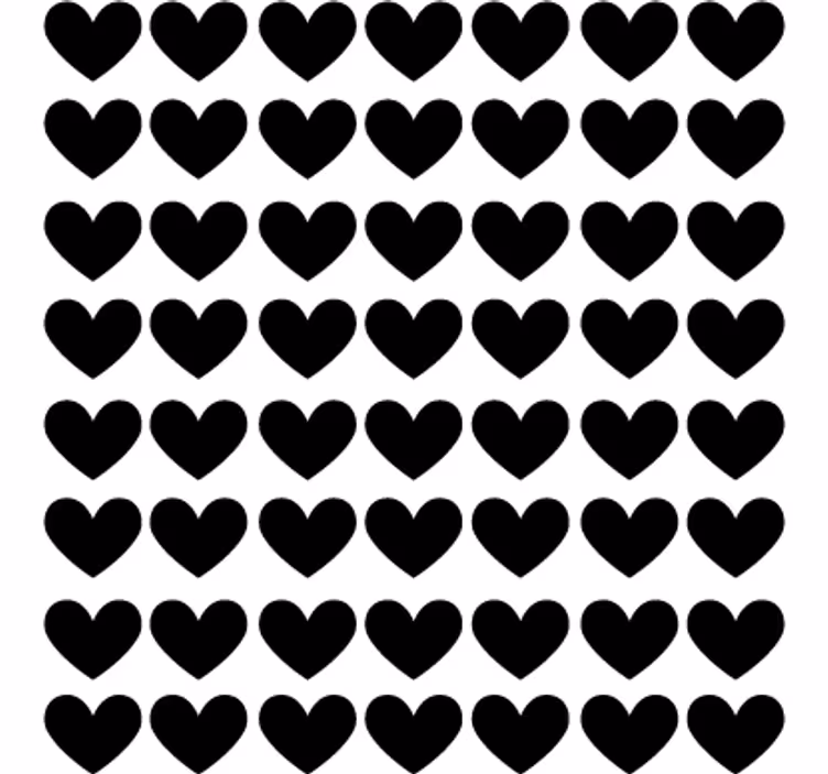 Teenage blind heart polka dot wall sticker - TenStickers