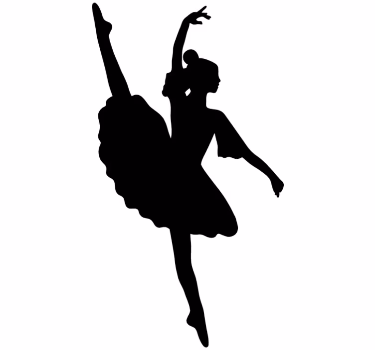 Teenage blind elastic ballerina vinyl silhouette - TenStickers
