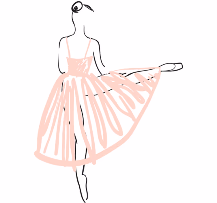 Teenage blind decorative vinyl illustration dance - TenStickers
