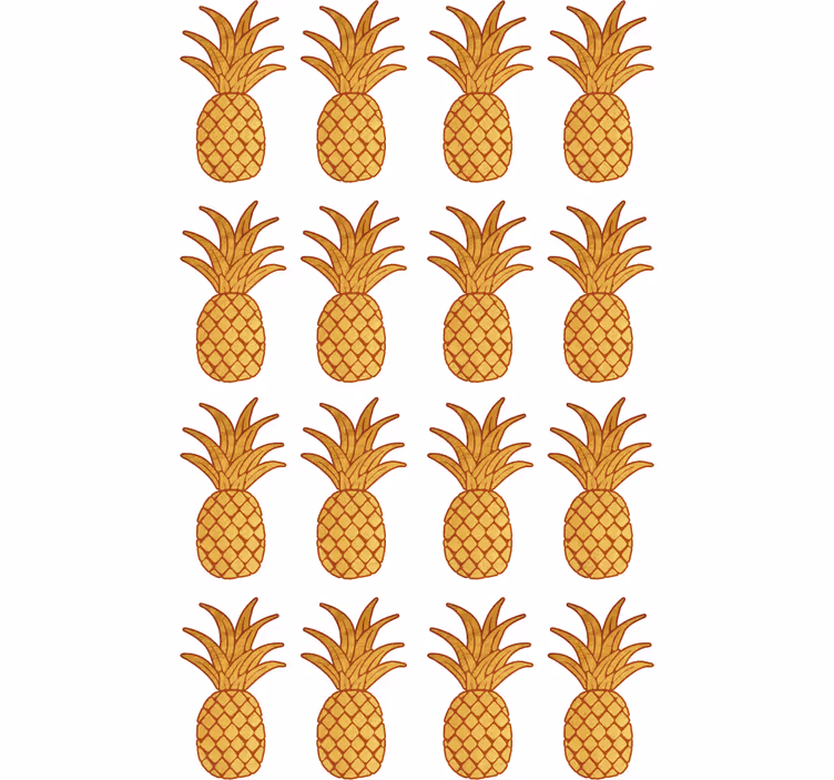 Teenage blind golden pineapple pattern - TenStickers