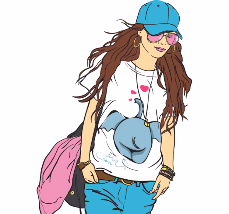 Teenage blind modern and cute wall decal - TenStickers