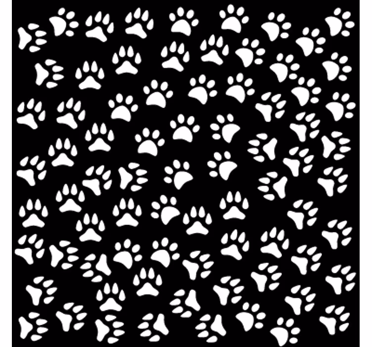 Teenage blind animal footprint window vinyl - TenStickers