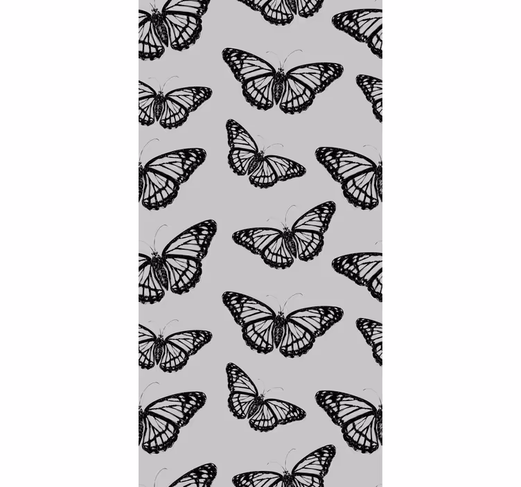Teenage blind black and white butterfly wing - TenStickers