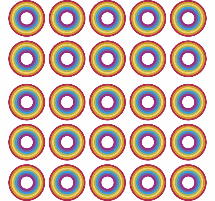 Teenage blind rainbow geometric design - TenStickers