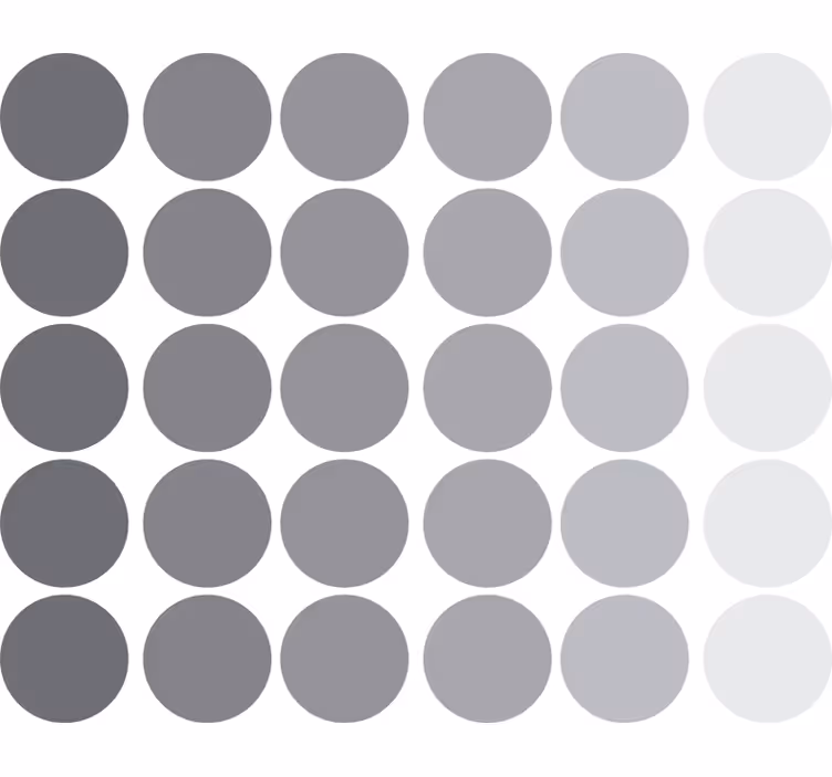 Teenage blind geometric gray circles - TenStickers