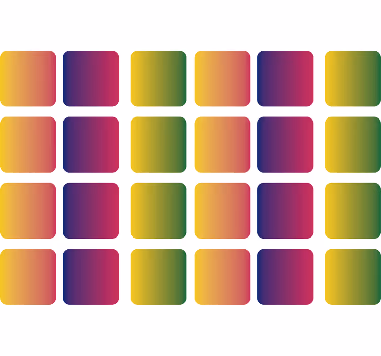 Teenage blind rainbow square geometric design - TenStickers