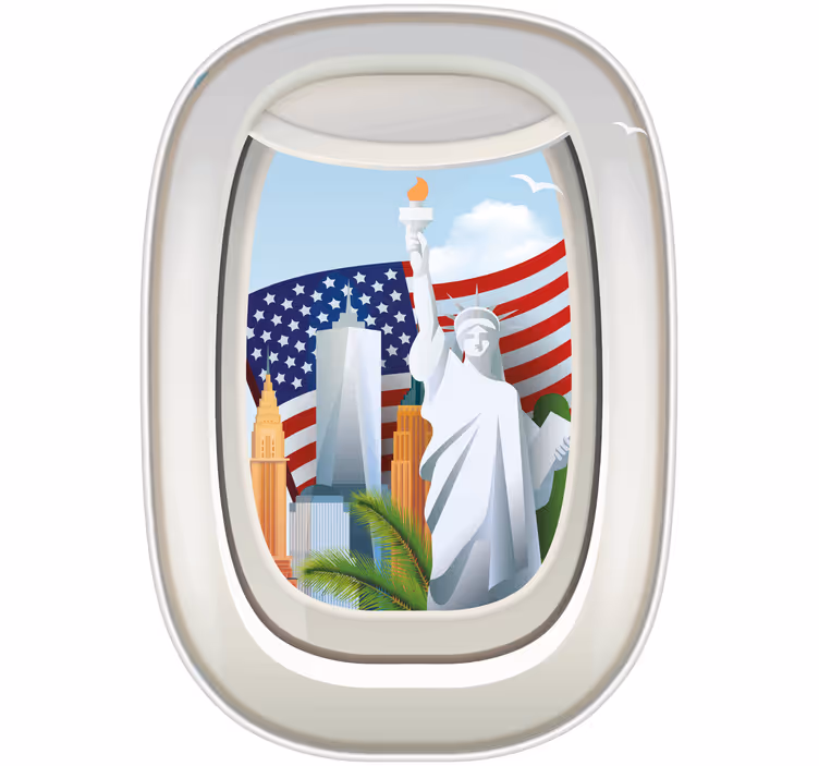 Teenage blind america seen from a plane window - TenStickers