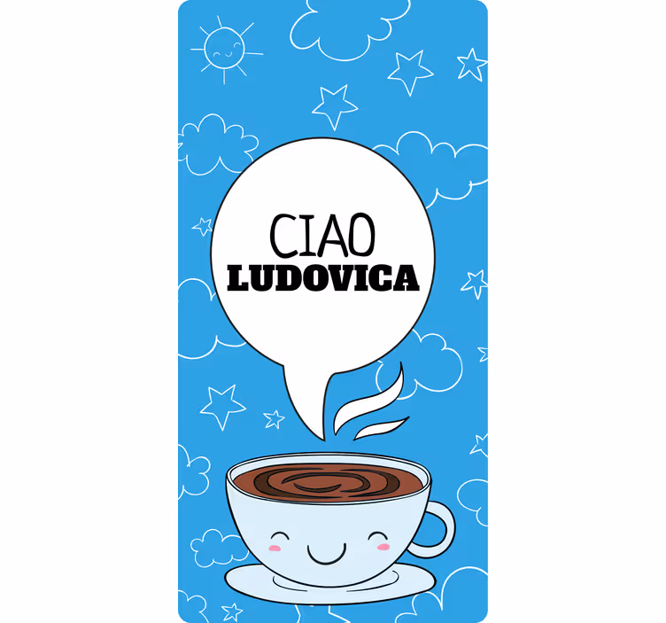 Teenage blind personalised happy coffee cup - TenStickers