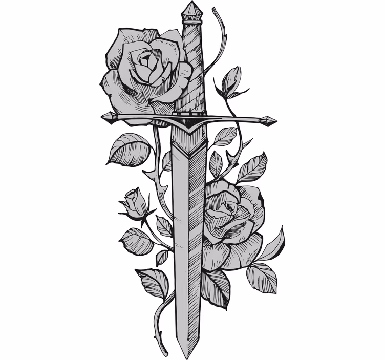 Teenage blind floral blade - TenStickers