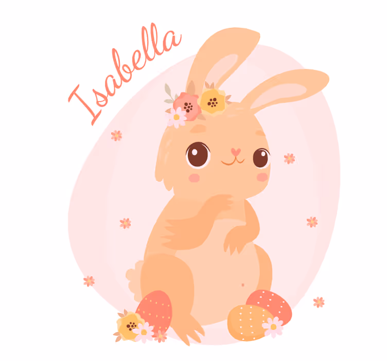 Teenage blind personalized name with bunny - TenStickers