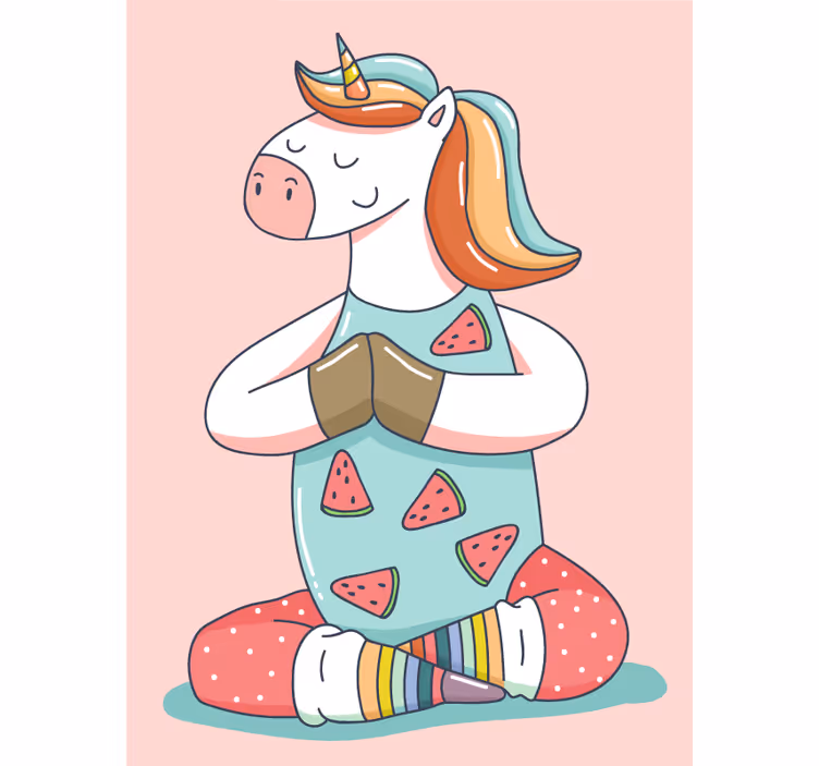Teenage blind fitness unicorn - TenStickers