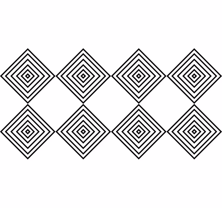 White roller blind with manolo tile design - TenStickers