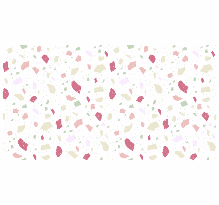 White roller blind in pastel irregular terrazzo - TenStickers