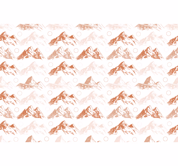 White roller blind with terracotta mountain pattern - TenStickers