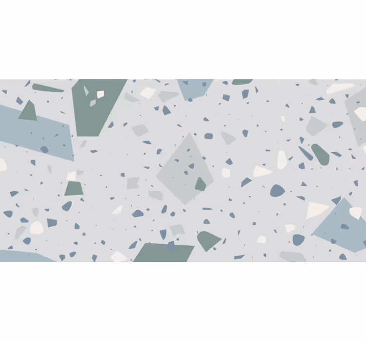 Blue and white terrazzo bathroom blind - TenStickers