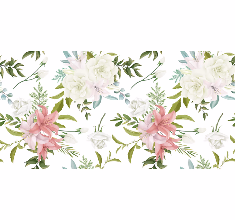 Floral blind minimalist realistic garden design - TenStickers