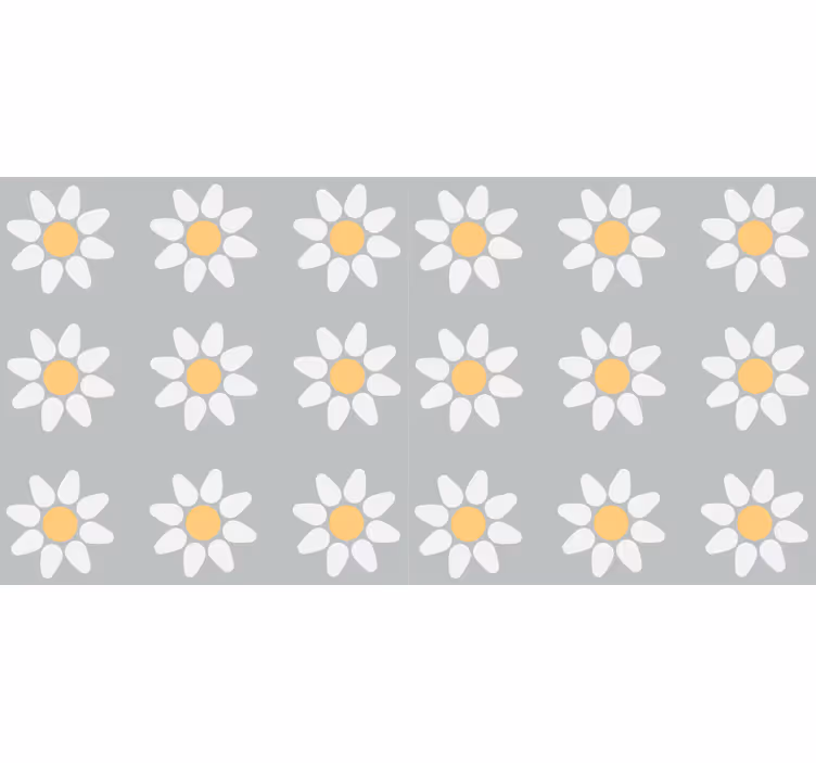 Floral blind in daisy pattern - TenStickers