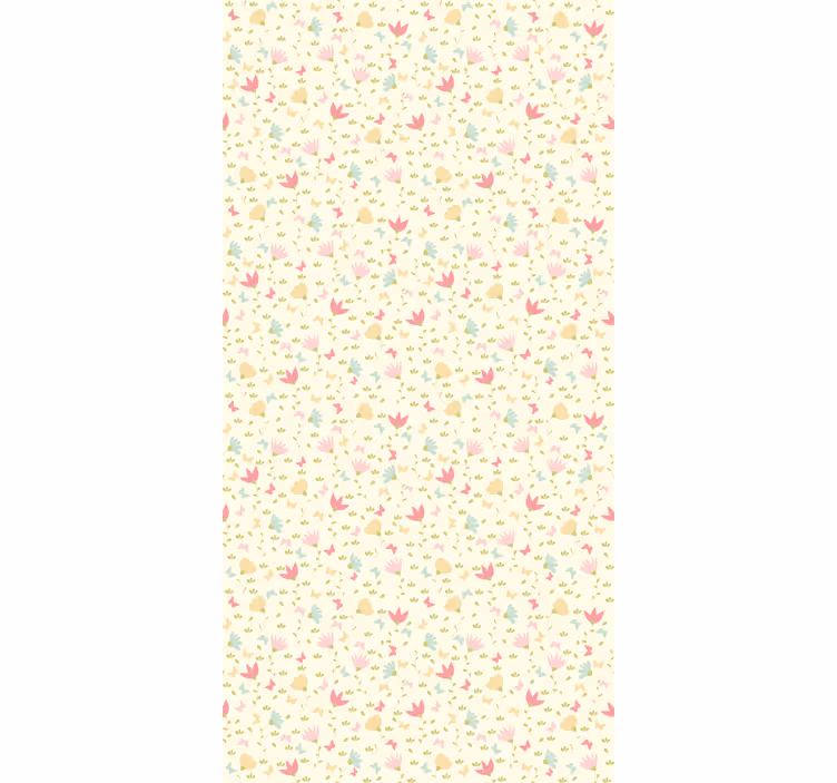 Floral blind with yellow butterflies design - TenStickers