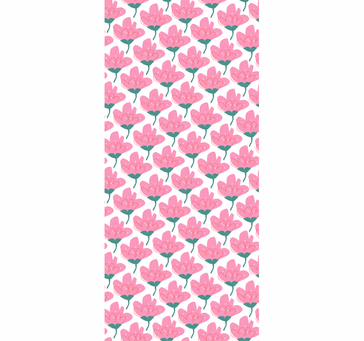 Floral blind with pink blossoms - TenStickers