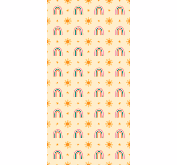 Floral blind in yellow rainbows - TenStickers