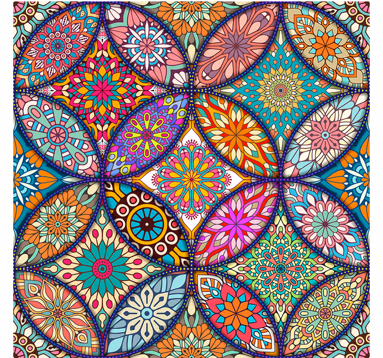 Colorful mandalas bathroom blind - TenStickers