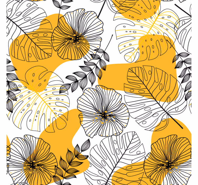 Bathroom blind nordic style tropical plant - TenStickers