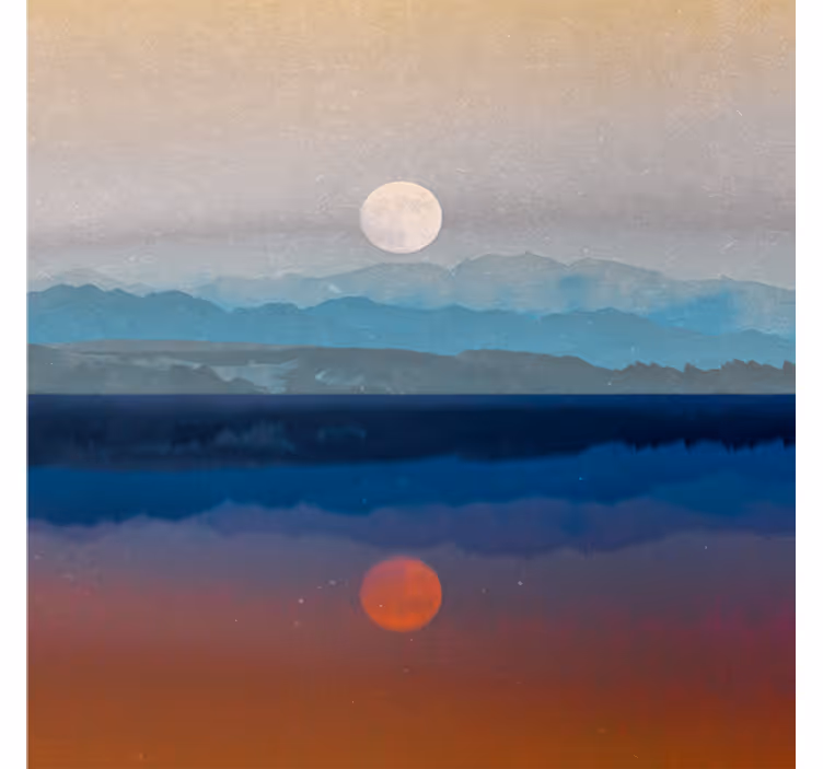 Blind office beautiful moon space design - TenStickers