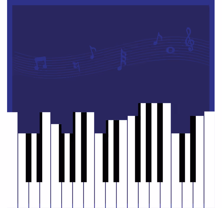 Blind office piano background - TenStickers