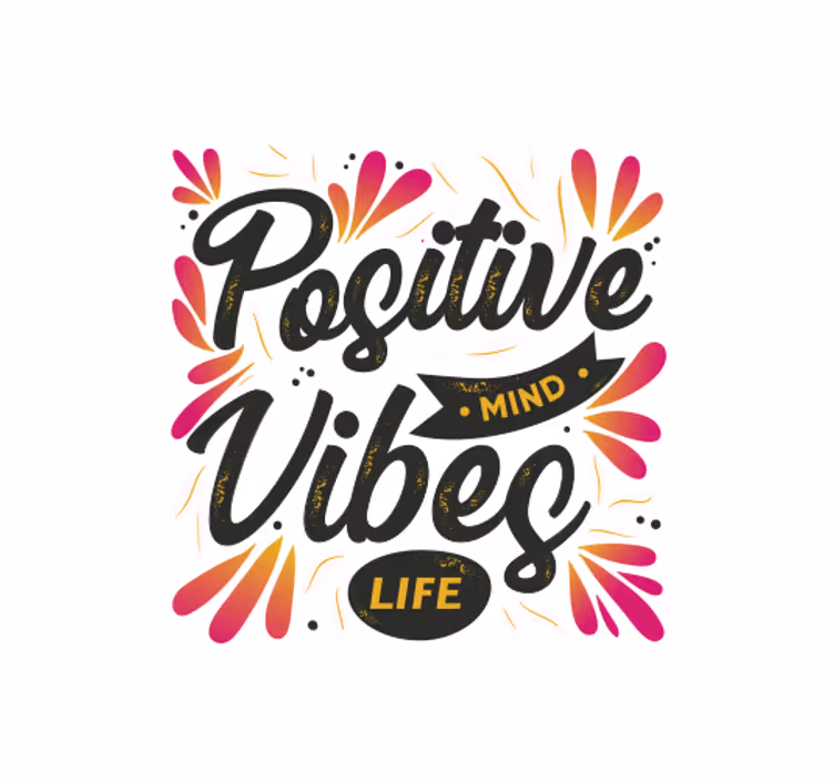 Blind office positive mind positive vibes - TenStickers