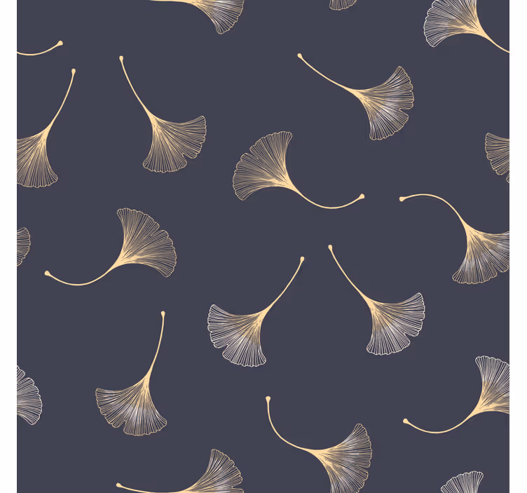 Blind office ginkgo leaf in navy and gold - TenStickers