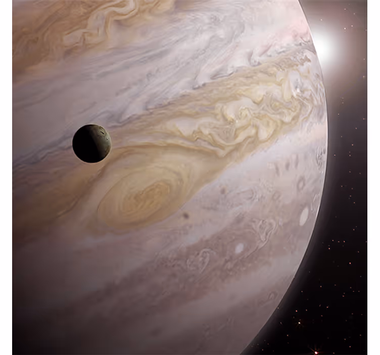 Blind office space design two beige planets - TenStickers