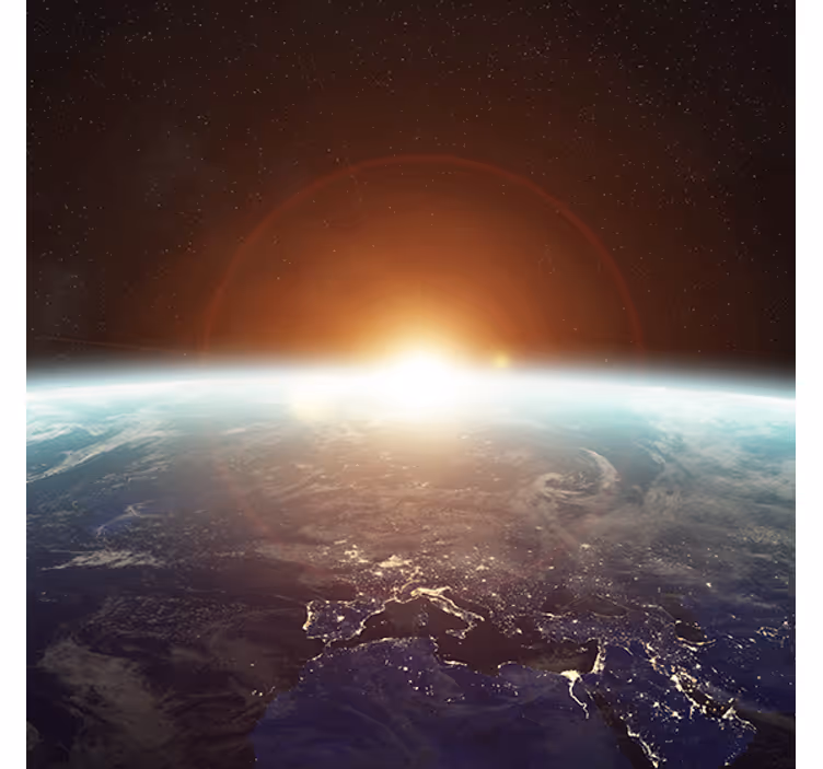 Blind office beautiful golden earth space design - TenStickers