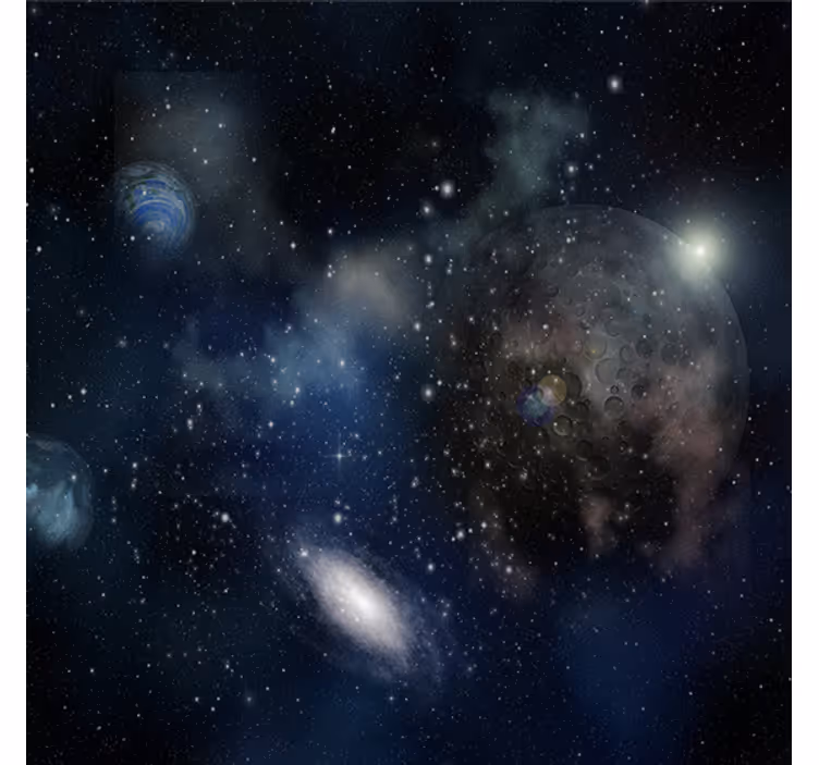 Blind office stunning view of space and planet - TenStickers