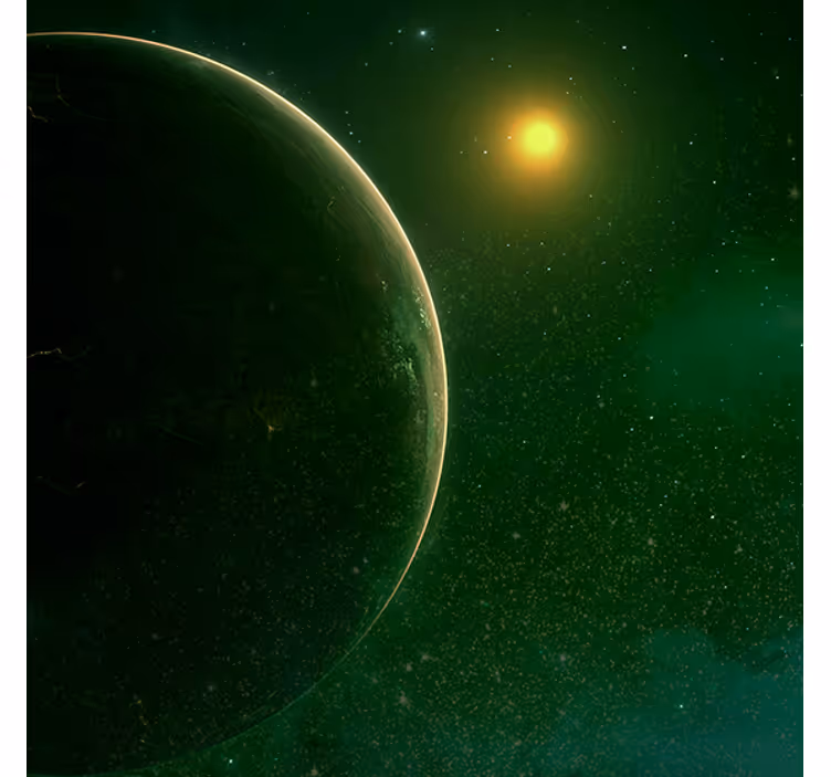 Blind office green planet satellite space design - TenStickers