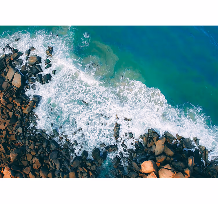 Blind office rocky seashore landscape - TenStickers