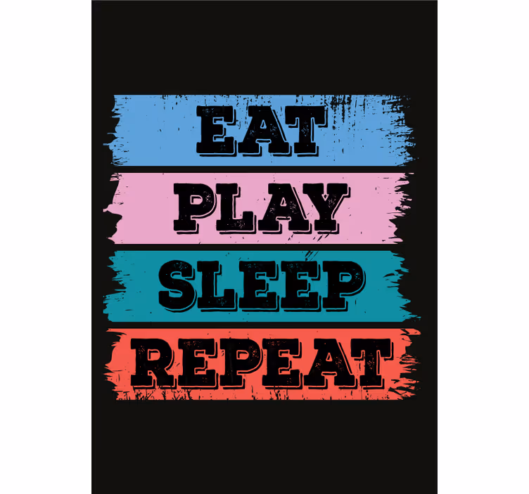 Teenage blind play eat rest - TenStickers