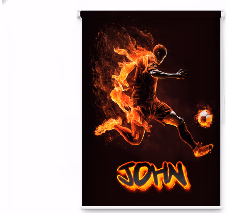Teenage blind soccer player in flames - TenStickers